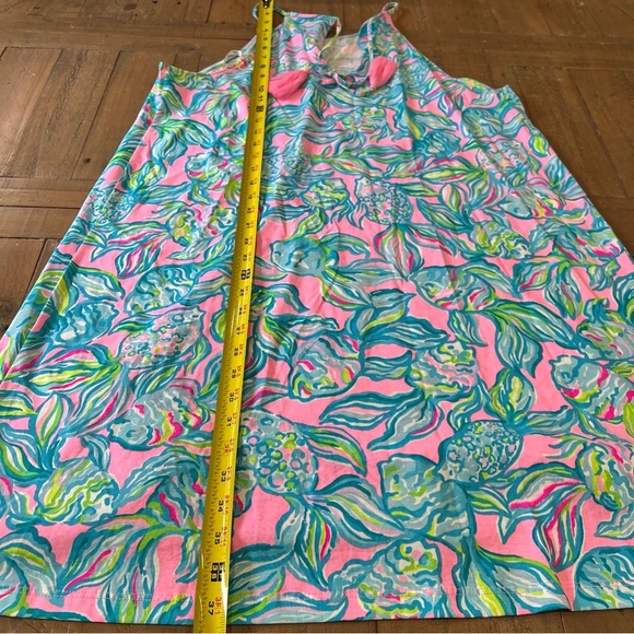 Lilly Pulitzer Margot Swing Dress Pelican Pink Off The Scales Print Large Preppy - Picture 7 of 9